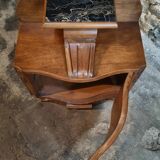 French Art Deco bedside table with a marble top, circa 1930.