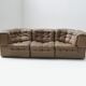 DS 11 modular sofa in brown patchwork leather by De Sede Team for De Sede Swiss
