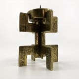 Brutalist candlestick • Austria • Brass • 1970