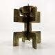 Brutalist candlestick • Austria • Brass • 1970