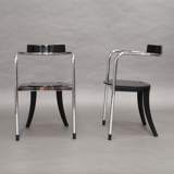 Set of 2 chrome lounge chairs by David Palterer for Zanotta italy 1980