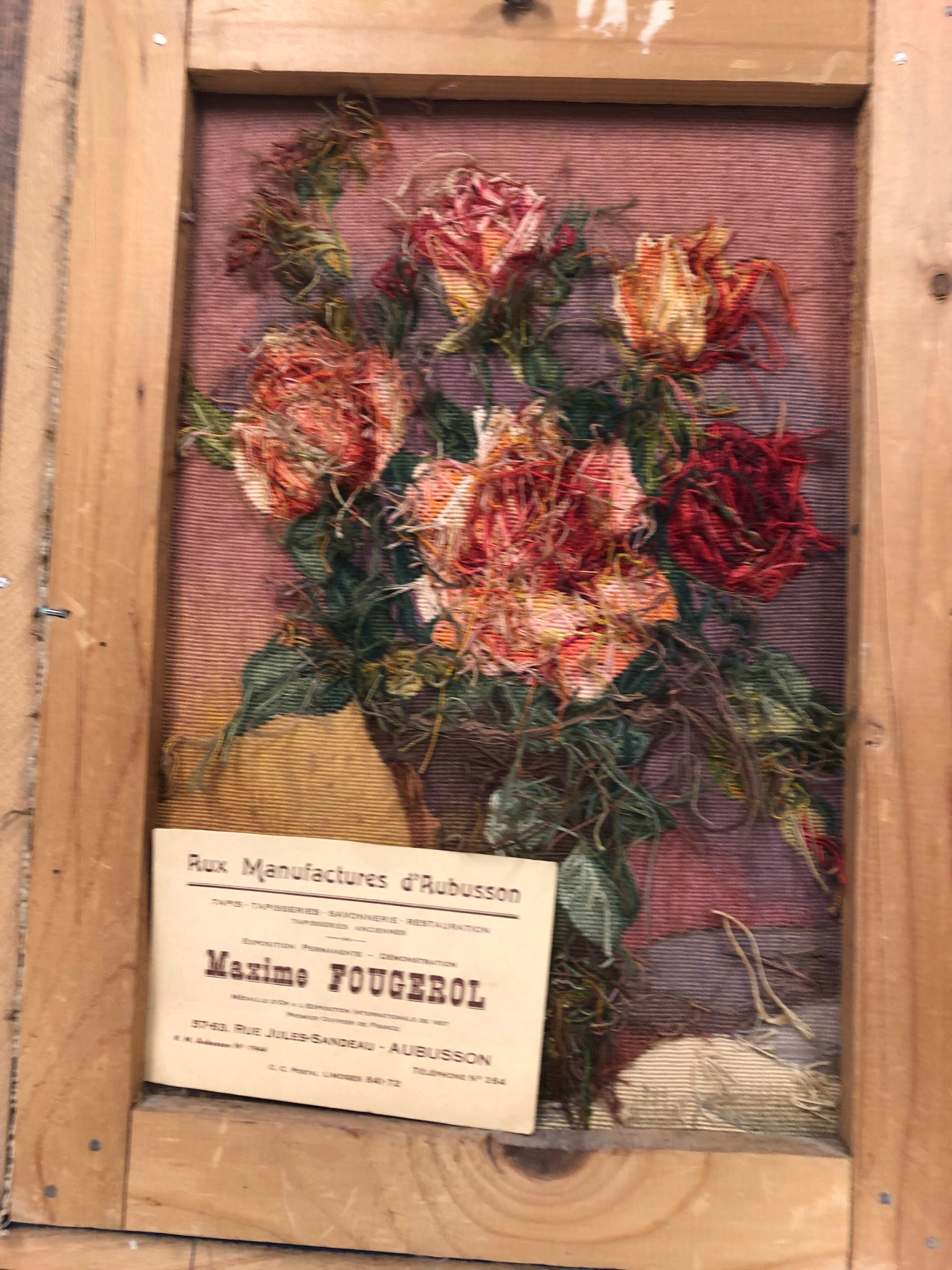 framed aubusson tapestry