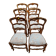 Chaises en merisier recouverte de Toile de Jouy