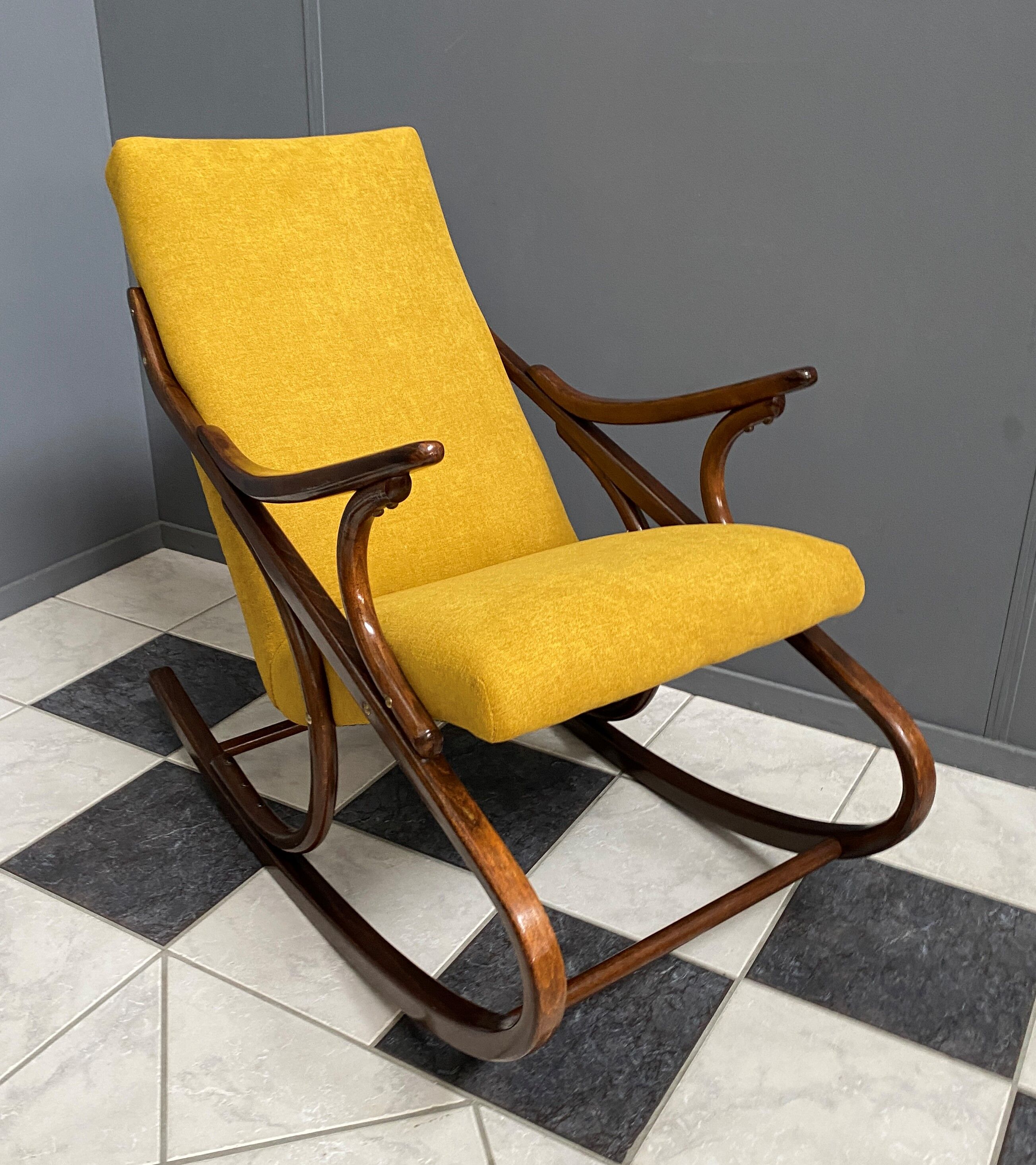 Rocking chair in yellow by TON