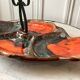 Aperitif dish fish shape signed Vallauris 70s