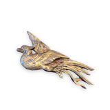 Pair of golden wood birds