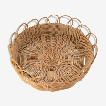 Wicker glass top, sun shape.