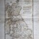 Carte de la Grande Bretagne extraite de l'Atlas des l'histoire des empereurs de 1819, 48 x 34 cm