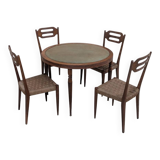 Interwar Italian Rationalist Set: Table & 4 Chairs