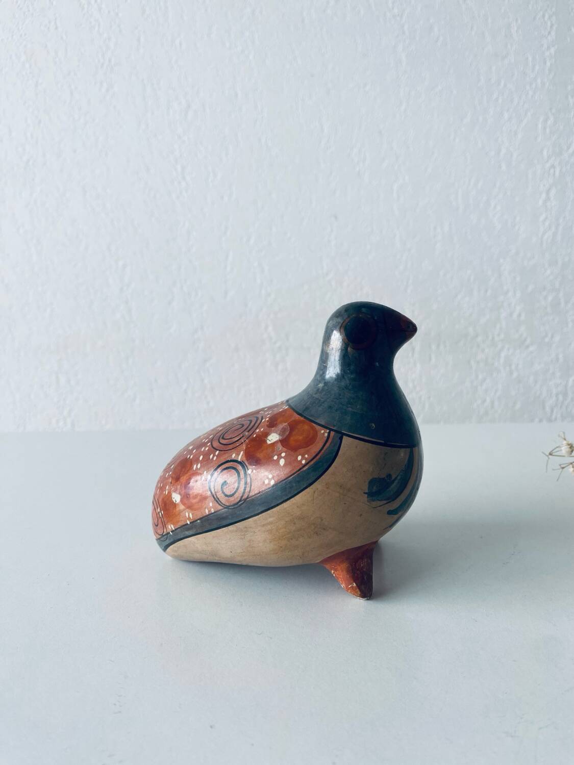Mexican folk art bird signed V Silva
