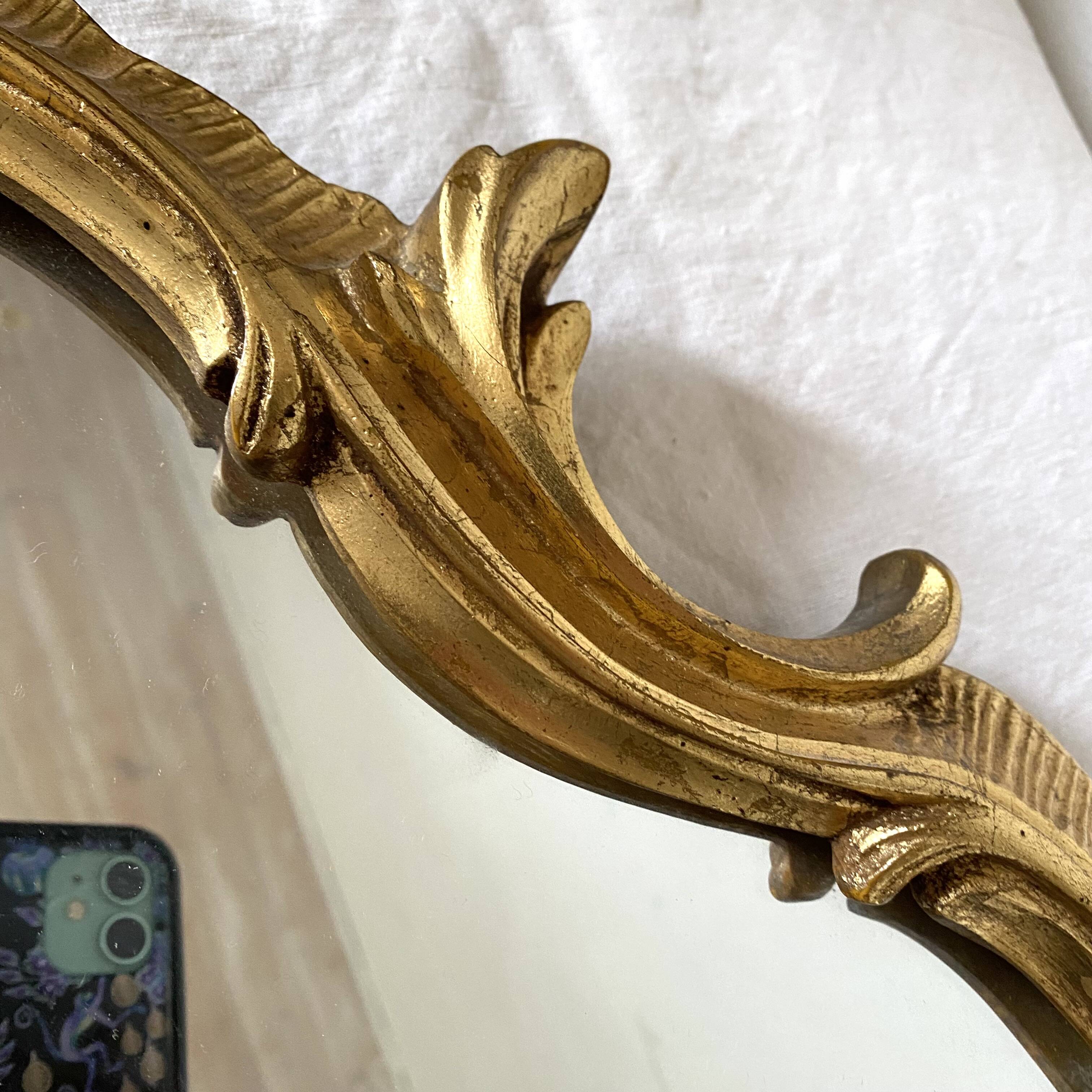 Vintage rococo style mirror 92X62 cm