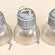 Set of 3 industrial pendants RZB Holophane glass - 1990s