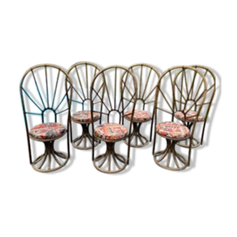 Ensemble 6 chaises hautes vintage