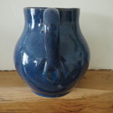 Ceramic pitcher – blue enamel signed J. Normand handmade in France