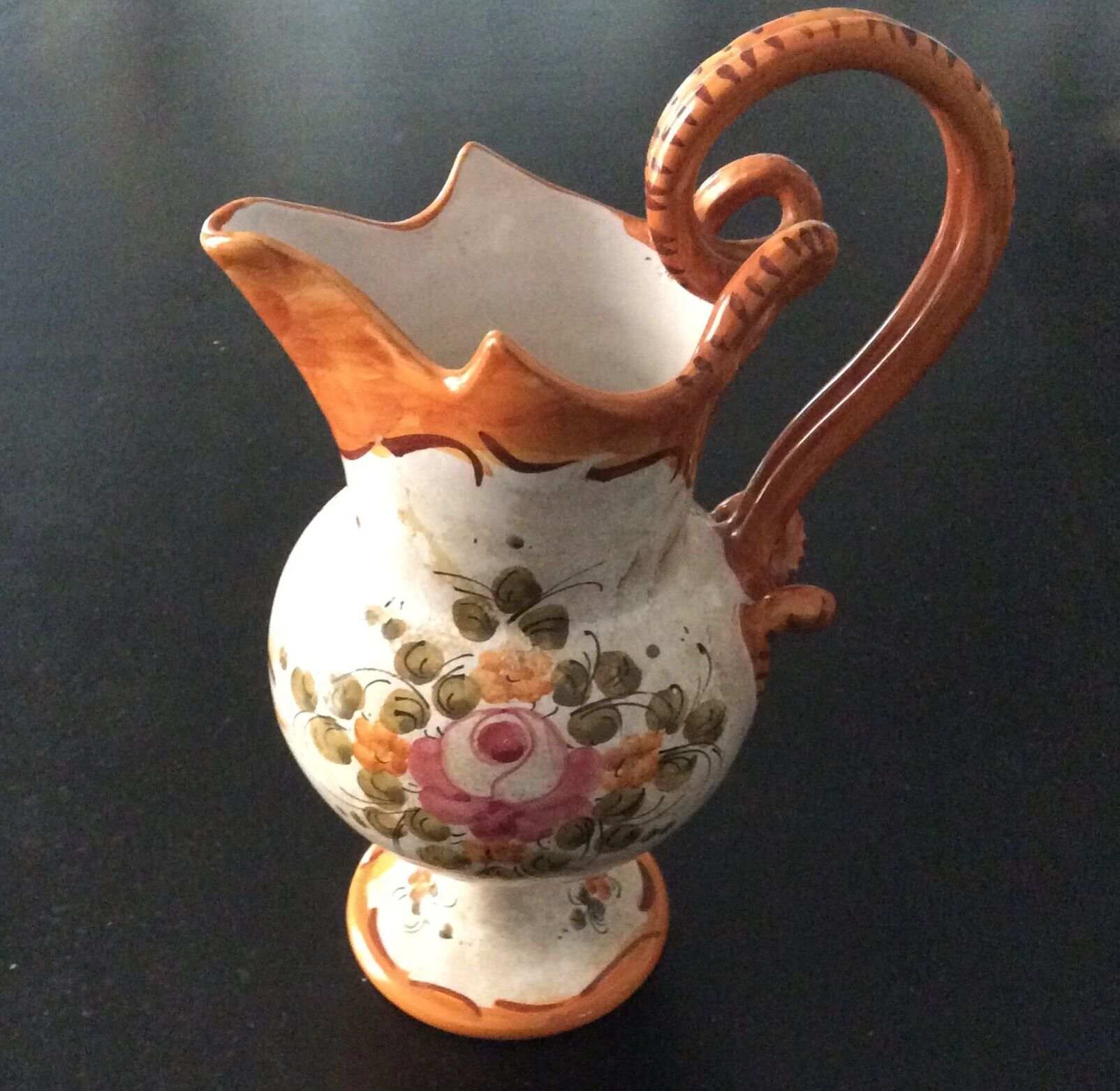 Rococo ceramic vase pitcher