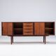 Scandinavian symmetric sideboard in rosewood Denmark 1960