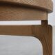 Table moderne en bois de cèdre et verre, Italie fin du 20e siècle