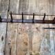 Porte Manteau Vestiaire Mural 6 Patères Bois Courbé Vintage #D740