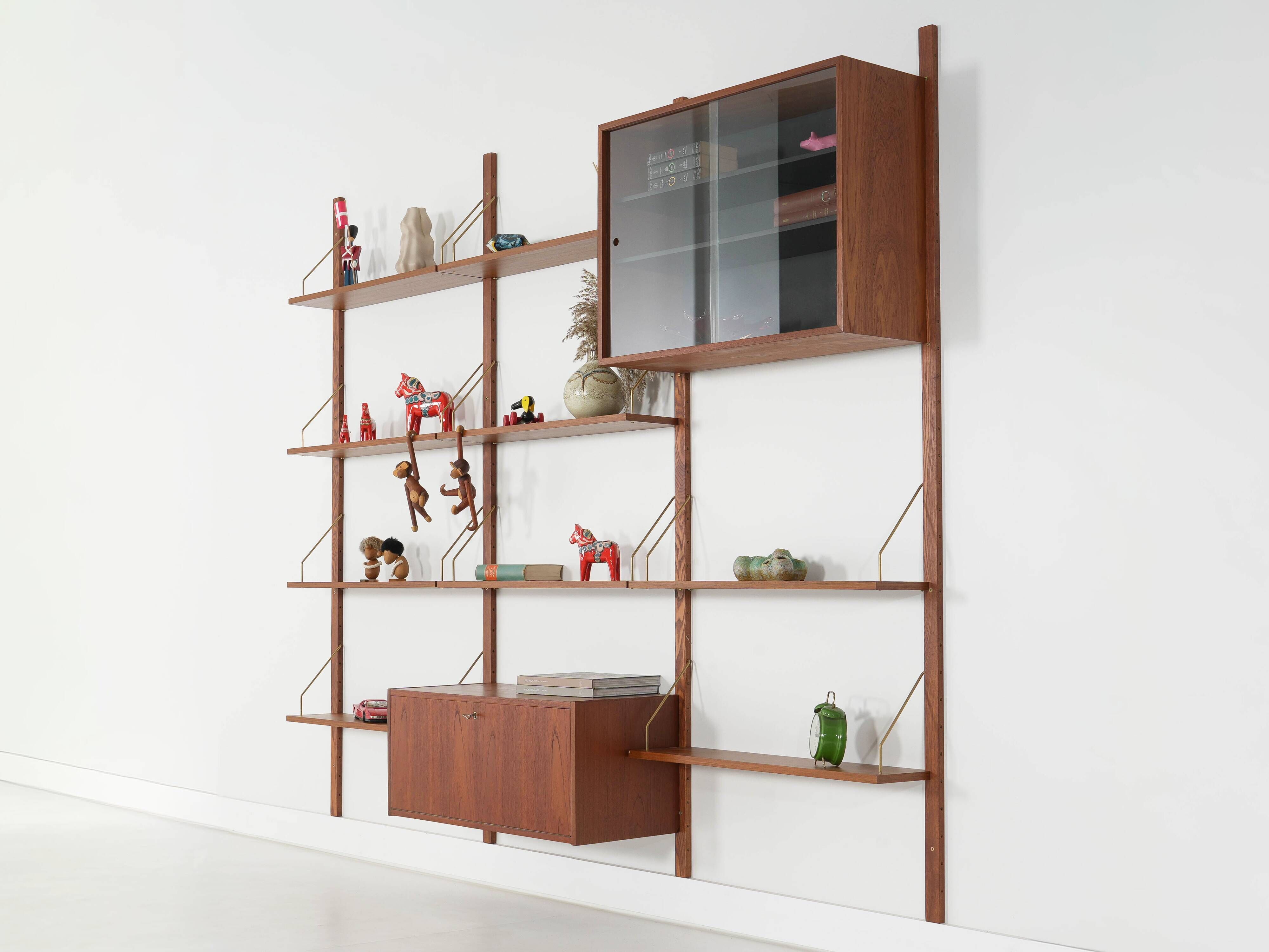 Teak modular shelving unit, Danish design, 1970s, made in Denmark
