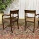 Série de 4 chaises + 2 fauteuils anglais en acajou fin XIXème