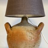 Vintage handmade pottery lamp