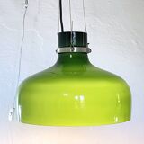 Green and white Murano pendant light, Italy 1970s