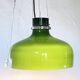 Suspension en verre de Murano vert et blanc, Italie 1970