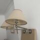 Paire d’appliques orientables vintage, Art Deco chrome et beige