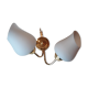 Double wall light gold metal and opaline 60s