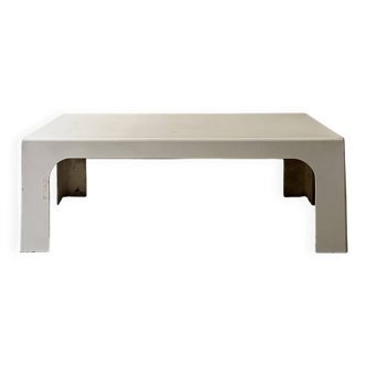 Prisunic coffee table in off-white fiberglass, 1970s design