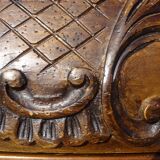 Coffin-style chest of drawers in walnut