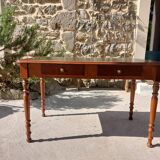 Desk green leather top