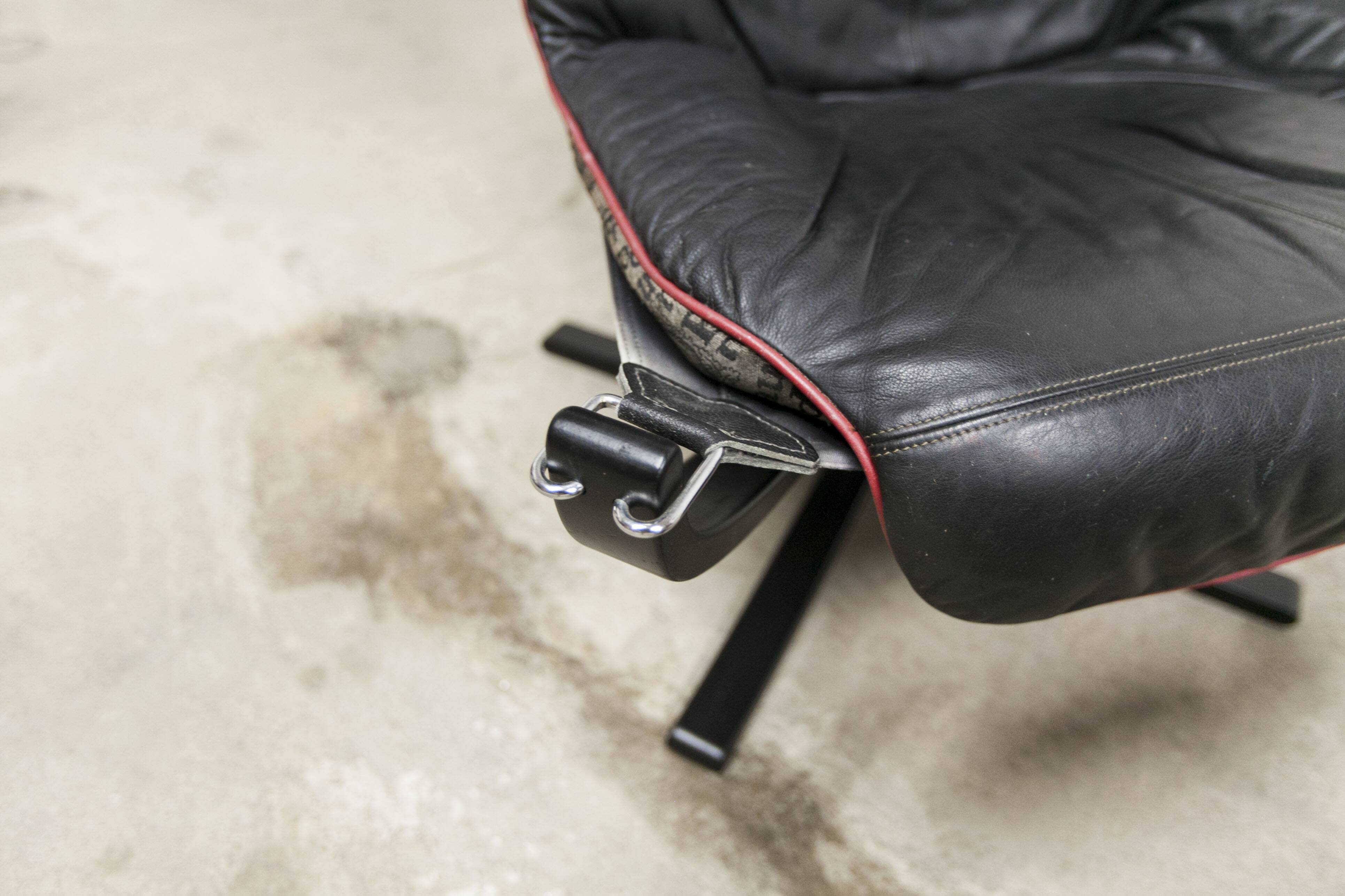 Fauteuil et ottoman viking p97 par Sigurd Ressell, Poltrona Fr
