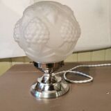 Lampe art déco aux hortensias