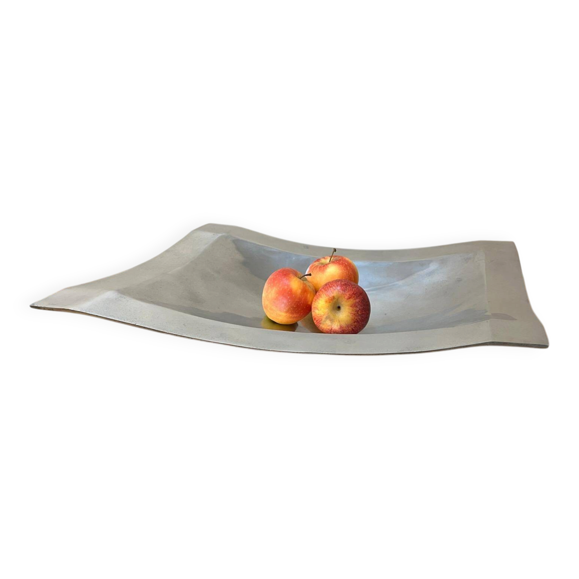 Vintage polished aluminium plate
