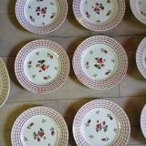 12 plates + 1 Digoin and Sarreguemines dish