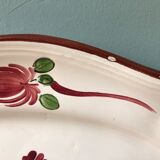 Plat ovale les islettes décor au coq XIXème