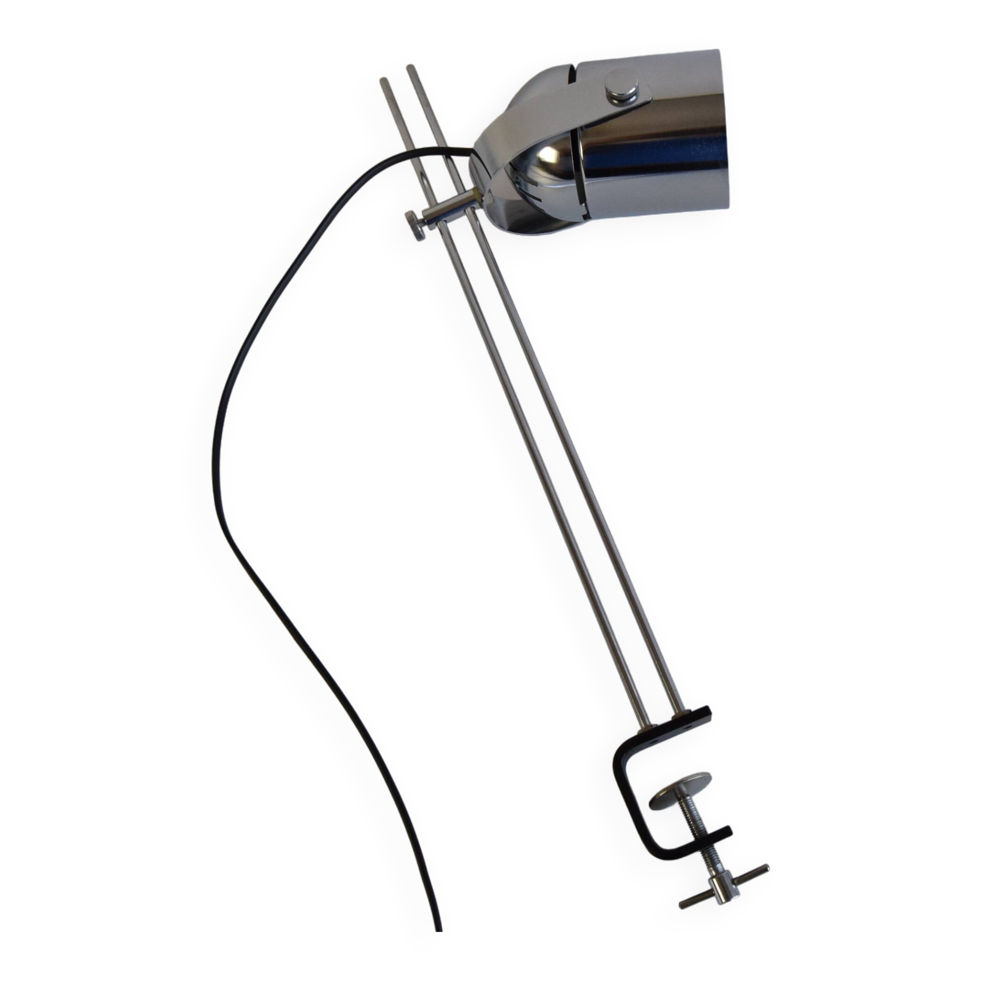 Stanislav Indra Chrome Plated Table Lamp, Czechoslovakia 1970's.