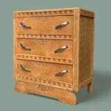 Commode art déco 1930 en bois brut