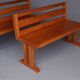 Pair of vintage scandinavian pine benches, 1970s