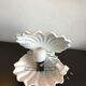 Vintage white ceramic shell lamp