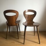 Pair of bistro chairs "rustic" model of baumann called "ant"