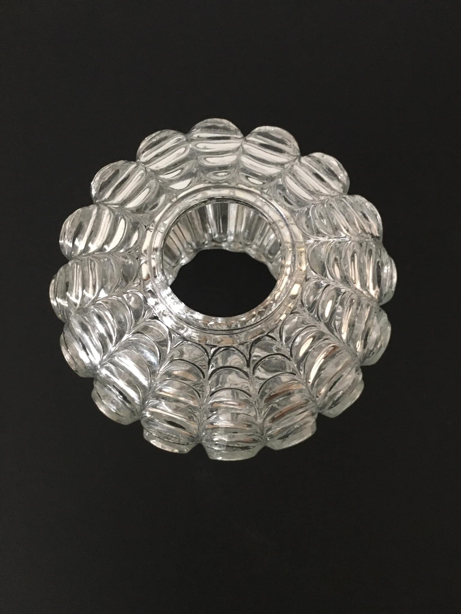 Worked transparent glass tulip