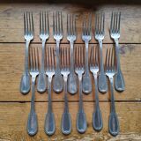 Silverware - Set of Large Spoons and Forks, hallmarked 60 and SF