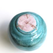 Vase bleu en céramique de Jean et Robert Cloutier, années 70