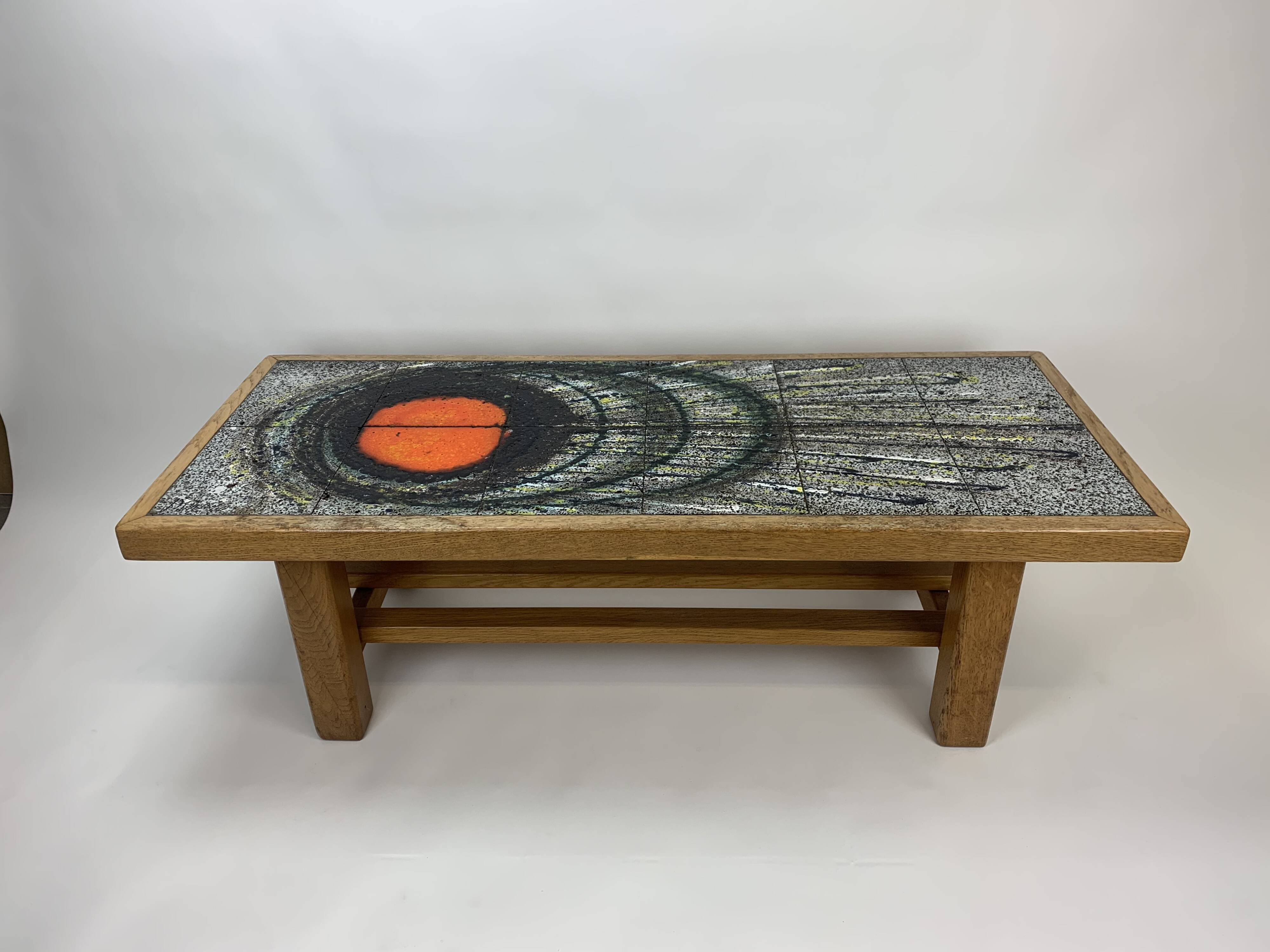Mid-century design ceramic coffee table, 1970’s