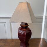 Large red ceramic lamp
