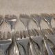 12 silver-plated oyster forks by Christofle America