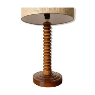 Pied de lampe de table en bois, France 1940s