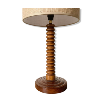 Wooden table lamp foot, France 1940s